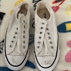 Converse All Star White Canvas Slip-Ons